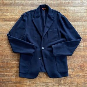 Barena Navy unstructured knit blazer